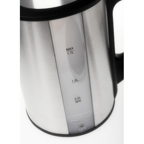 Adler | Kettle | AD 1216 | Standard | 2000 W | 1.7 L | Stainless steel | 360 rotational base | Stainless steel