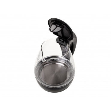 Kettle | Adler | Kettle | AD 1224 | Standard | 2000 W | 1.5 L | Glass | 360 rotational base | Black