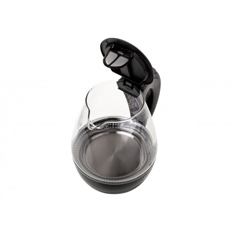 Kettle | Adler | Kettle | AD 1224 | Standard | 2000 W | 1.5 L | Glass | 360 rotational base | Black
