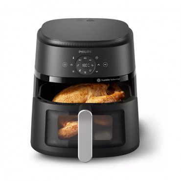 Philips NA231/00 Airfryer, 1700 W, Pan volume 6.2 L, Black, Silver | Philips Airfryer | NA231/00 | Power 1700 W | Capacity 6.2 L