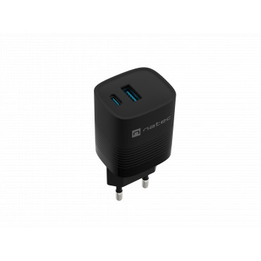 Natec Ribera USB Charger, 1x USB-A, 1x USB-C, 300 W | NUC-2141