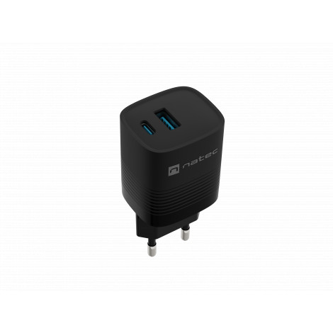 Natec Ribera USB Charger, 1x USB-A, 1x USB-C, 300 W | NUC-2141
