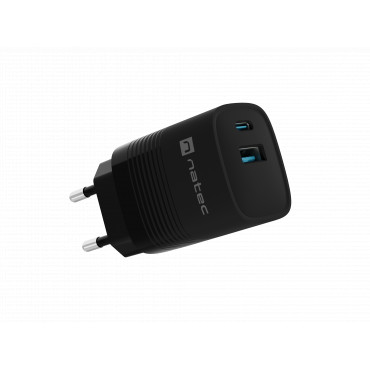 Natec Ribera USB Charger, 1x USB-A, 1x USB-C, 300 W | NUC-2141