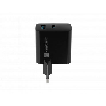 Natec Ribera USB Charger, 1x USB-A, 1x USB-C, 45 W | NUC-2143