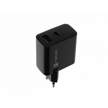 Natec Ribera USB Charger, 1x USB-A, 1x USB-C, 45 W | NUC-2143