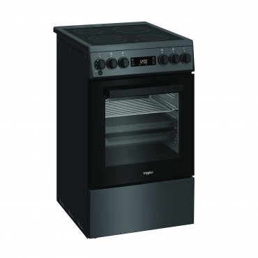 Whirlpool Cooker | W5V8LCSA | Hob type Vitroceramic | Oven type Electric | Anthracite | Width 50 cm | Depth 60 cm | 60 L