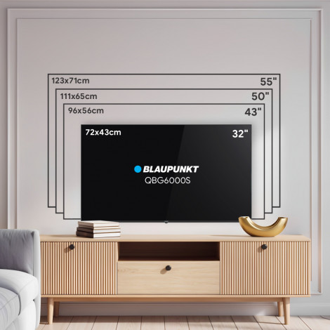 Blaupunkt QLED TV | 43QBG6000S | 43 | Smart TV | Google TV | Black