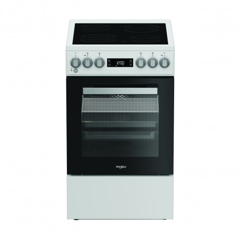 Whirlpool Cooker | Whirlpool | Hob type Vitroceramic | Oven type Electric | White | Width 50 cm | Depth 60 cm | 60 L