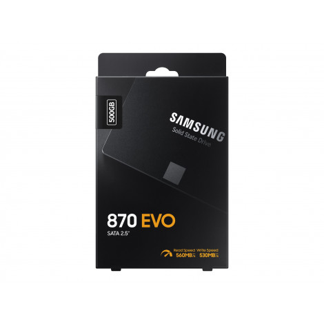 Samsung | SSD | 870 EVO | 500 GB | SSD form factor 2.5" | Solid-state drive interface SATA III | Read speed 560 MB/s | Write spe