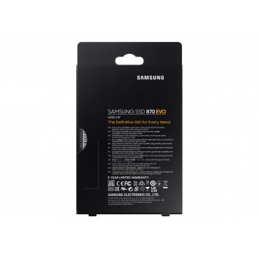 Samsung | SSD | 870 EVO | 500 GB | SSD form factor 2.5" | Solid-state drive interface SATA III | Read speed 560 MB/s | Write spe