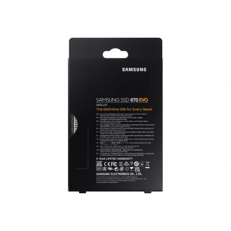 Samsung | SSD | 870 EVO | 500 GB | SSD form factor 2.5" | Solid-state drive interface SATA III | Read speed 560 MB/s | Write spe