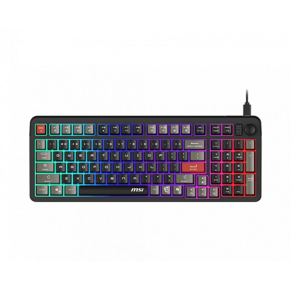 MSI FORGE GK110 US | Gaming keyboard | Wired | US | Black | USB 2.0 | Membrane