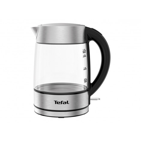 TEFAL | Kettle | KI772D | Electric | 2400 W | 1.7 L | Glass | 360 rotational base | Stainless Steel/Black