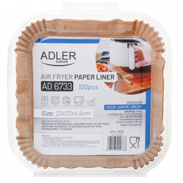 Adler Paper Liners for Air Fryer | AD 6733 | 100 pcs