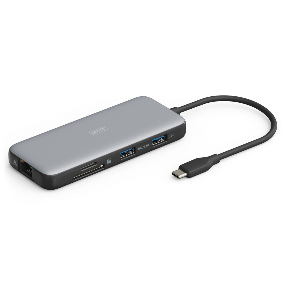 Digitus USB-C docking station, 8-port | DA-70915 | Ethernet LAN (RJ-45) ports 1 | HDMI ports quantity 2