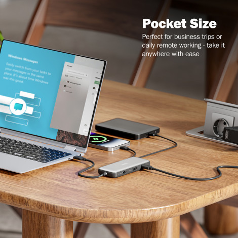 Digitus USB-C docking station, 8-port | DA-70915 | Ethernet LAN (RJ-45) ports 1 | HDMI ports quantity 2