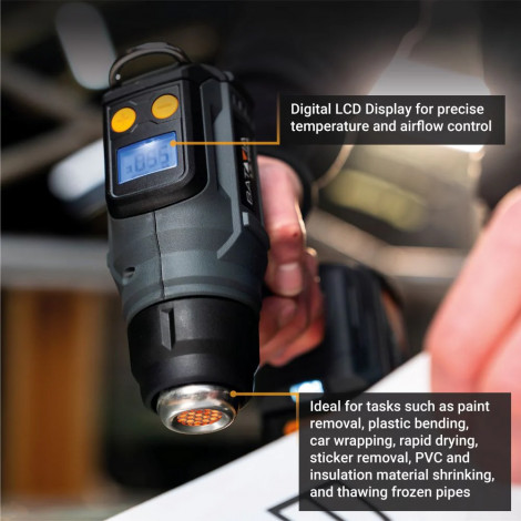 Batavia B.V. 18V Cordless Heat Gun with Digital LCD Display (battery and charger not included)
