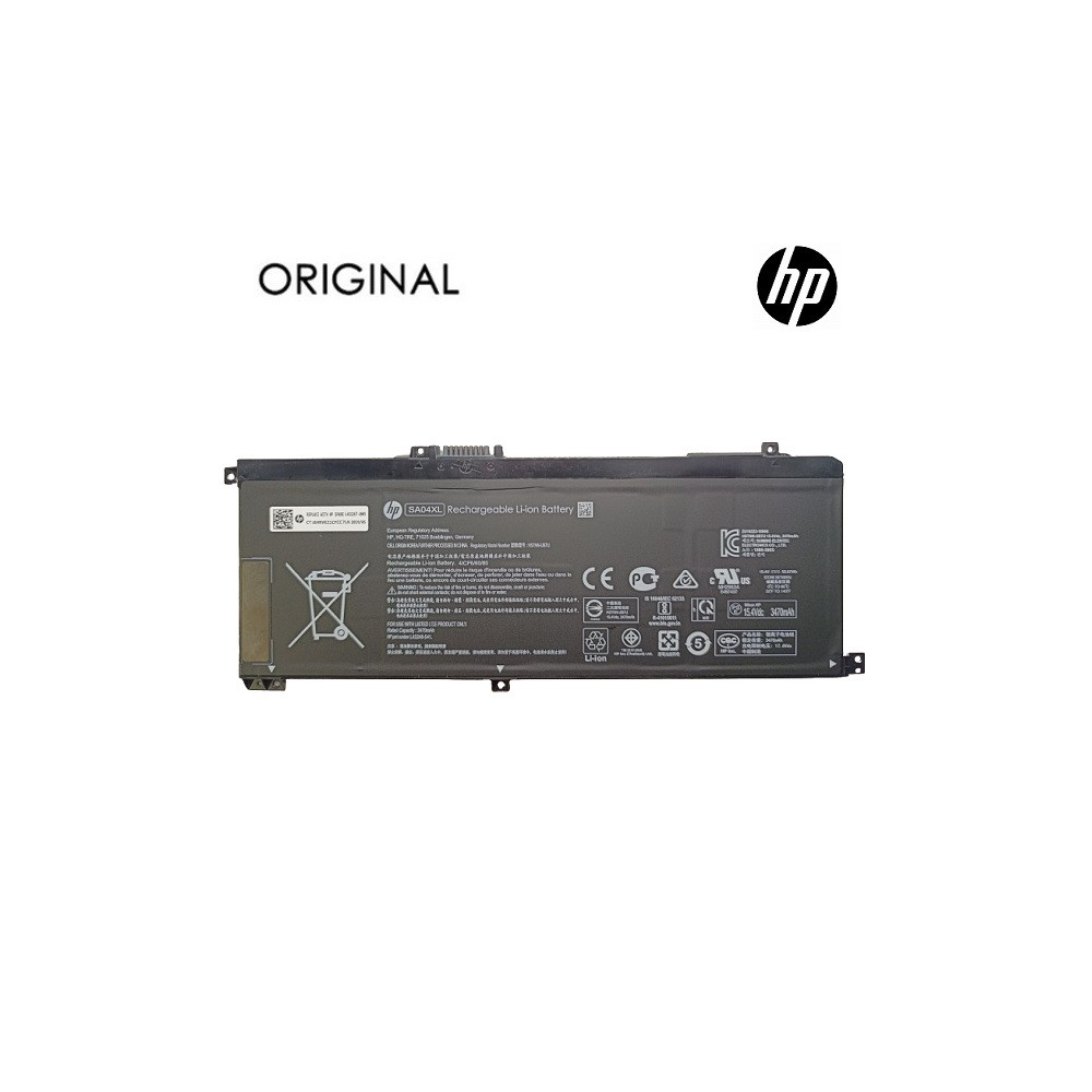 Nešiojamo kompiuterio baterija HP SA04XL, 3470mAh, Original