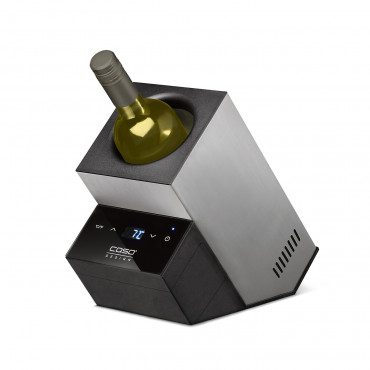 Caso | Wine Cooler | WineCase Deluxe Inox | Bottles capacity 1 | Black/Silver