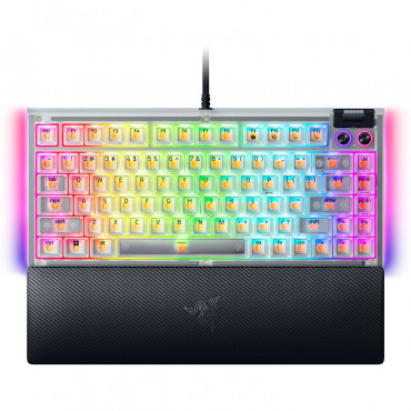 Razer Hot-swappable Mechanical Gaming Keyboard | BlackWidow V4 75% | Gaming Keyboard | Wired | US | Phantom White Edition | USB 