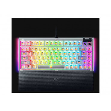 Razer Hot-swappable Mechanical Gaming Keyboard | BlackWidow V4 75% | Gaming Keyboard | Wired | US | Phantom White Edition | USB 