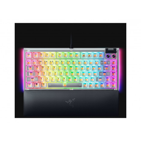Razer Hot-swappable Mechanical Gaming Keyboard | BlackWidow V4 75% | Gaming Keyboard | Wired | US | Phantom White Edition | USB 