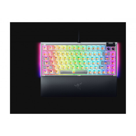 Razer Hot-swappable Mechanical Gaming Keyboard | BlackWidow V4 75% | Gaming Keyboard | Wired | US | Phantom White Edition | USB 
