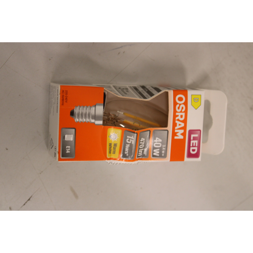 SALE OUT. Osram Parathom Classic Filament 40 non-dim 3,4W/827 E14 bulb | Osram Parathom Classic Filament | E14 | 3.4 W | Warm Wh