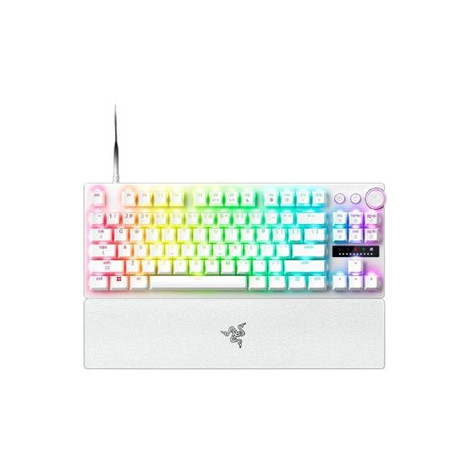 Razer Huntsman V3 Pro Tenkeyless 8KHz | Gaming keyboard | Wired | US | White | Razer Analog Optical Switch Gen-2