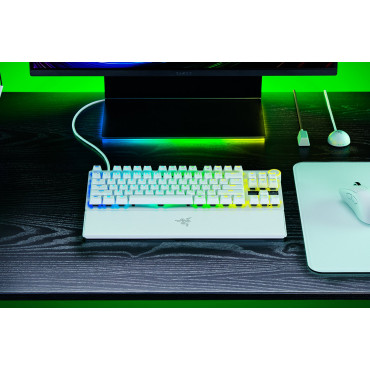Razer Huntsman V3 Pro Tenkeyless 8KHz | Gaming keyboard | Wired | US | White | Razer Analog Optical Switch Gen-2