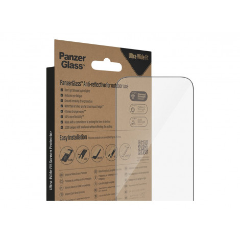 PanzerGlass | Screen protector | Apple | iPhone 14 Pro | Glass | Clear | Ultra-Wide Fit Easy installation Privacy Filter Fingerp
