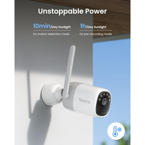 Reolink Wireless Pan & Tilt Long Lasting Solar/Battery Camera with Spotlights | Altas Series B630 with Solar Panel | Bullet | 4 