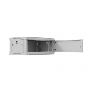 Lanberg Wall mounted installation cabinet 19" 4U 600X450 | WF01-6404-00S | Gray