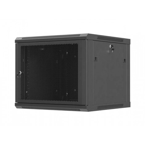 Lanberg Wall mounted installation cabinet 19" 9U 600X600 | WF01-6609-23B | Black