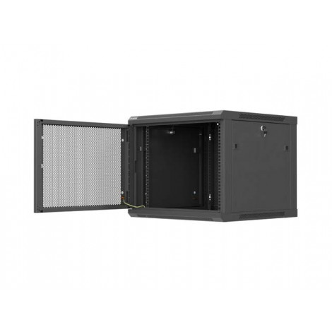Lanberg Wall mounted installation cabinet 19" 9U 600X600 | WF01-6609-23B | Black