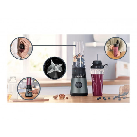 Bosch | VitaPower ToGo Smoothie Maker | MMB2111S | Tabletop | 450 W | Jar material Tritan | Jar capacity 0.6 L | Ice crushing | 