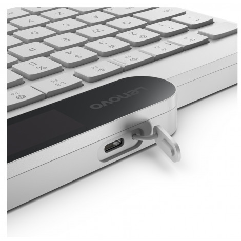 Lenovo 800 Self-Charging Bluetooth Keyboard-US English | Keyboard | Bluetooth | US English | White