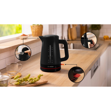 Bosch Kettle | TWK3M123 MyMoment | Electric | 2400 W | 1.7 L | Plastic | 360 rotational base | Black