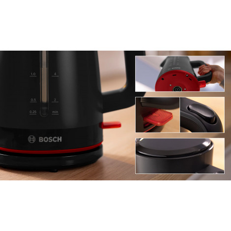 Bosch Kettle | TWK3M123 MyMoment | Electric | 2400 W | 1.7 L | Plastic | 360 rotational base | Black