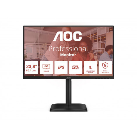 AOC 24E4U | 23.8 " | IPS | FHD | 16:9 | 120 Hz | 4 ms | 1920 x 1080 pixels | 300 cd/m