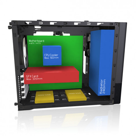 Fractal Design | NODE 804 | Side window | 2 - USB 3.0Audio in/outPower button with LED (white)HDD activity LED (white) | Black |