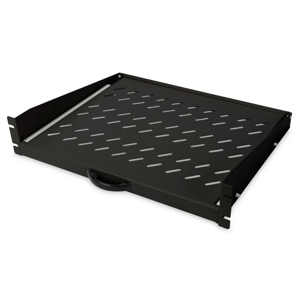 Digitus Extendible Shelf for fixed mounting on front 483 mm (19") profile rails | DN-19-TRAY-2-450-SW