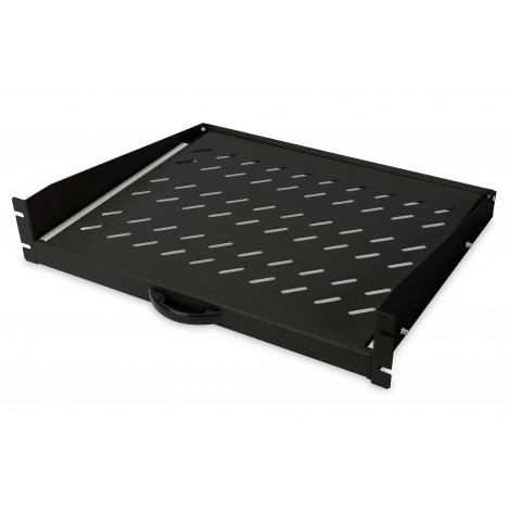 Digitus Extendible Shelf for fixed mounting on front 483 mm (19") profile rails | DN-19-TRAY-2-450-SW