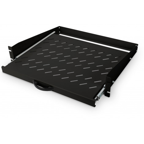 Digitus Extendible Shelf for fixed mounting on front 483 mm (19") profile rails | DN-19-TRAY-2-450-SW