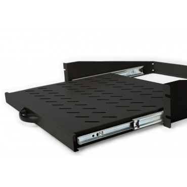 Digitus Extendible Shelf for fixed mounting on front 483 mm (19") profile rails | DN-19-TRAY-2-450-SW
