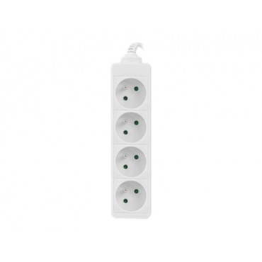 Lanberg Cable Power Strip 4X French Outlets Quality-Grade Copper, 1.5 m | PS0-04E-0150-W