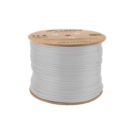 Lanberg | LAN Cable CAT.6A UFTP 305M Solid CU LSZH Grey CPR + Fluke Passed | LCUF6L-11CU-0305-S