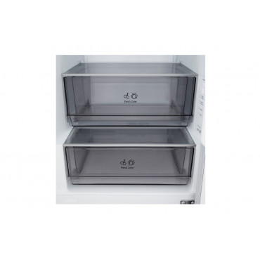 LG Refrigerator | GBBSJ1CCSW | Energy efficiency class C | Free standing | Combi | Height 186 cm | Fridge net capacity 220 L | F