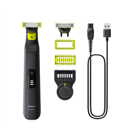 Philips Face and Body Shaver | QP6542/15 OneBlade Pro 360 | Operating time (max) 90 min | Wet & Dry | Lithium Ion | Black