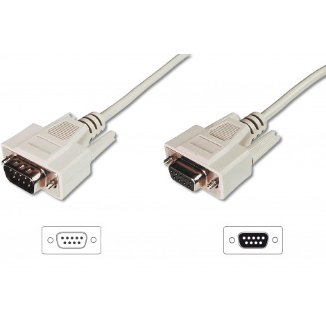 Digitus Data transfer extension cable, D-Sub9/St - D-Sub9/Bu | AK-610203-030-E